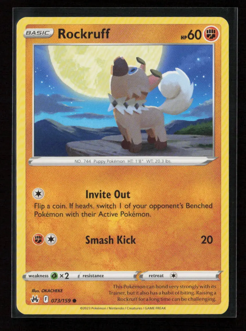 Rockruff Common Crown Zenith 073/159 Lp 1