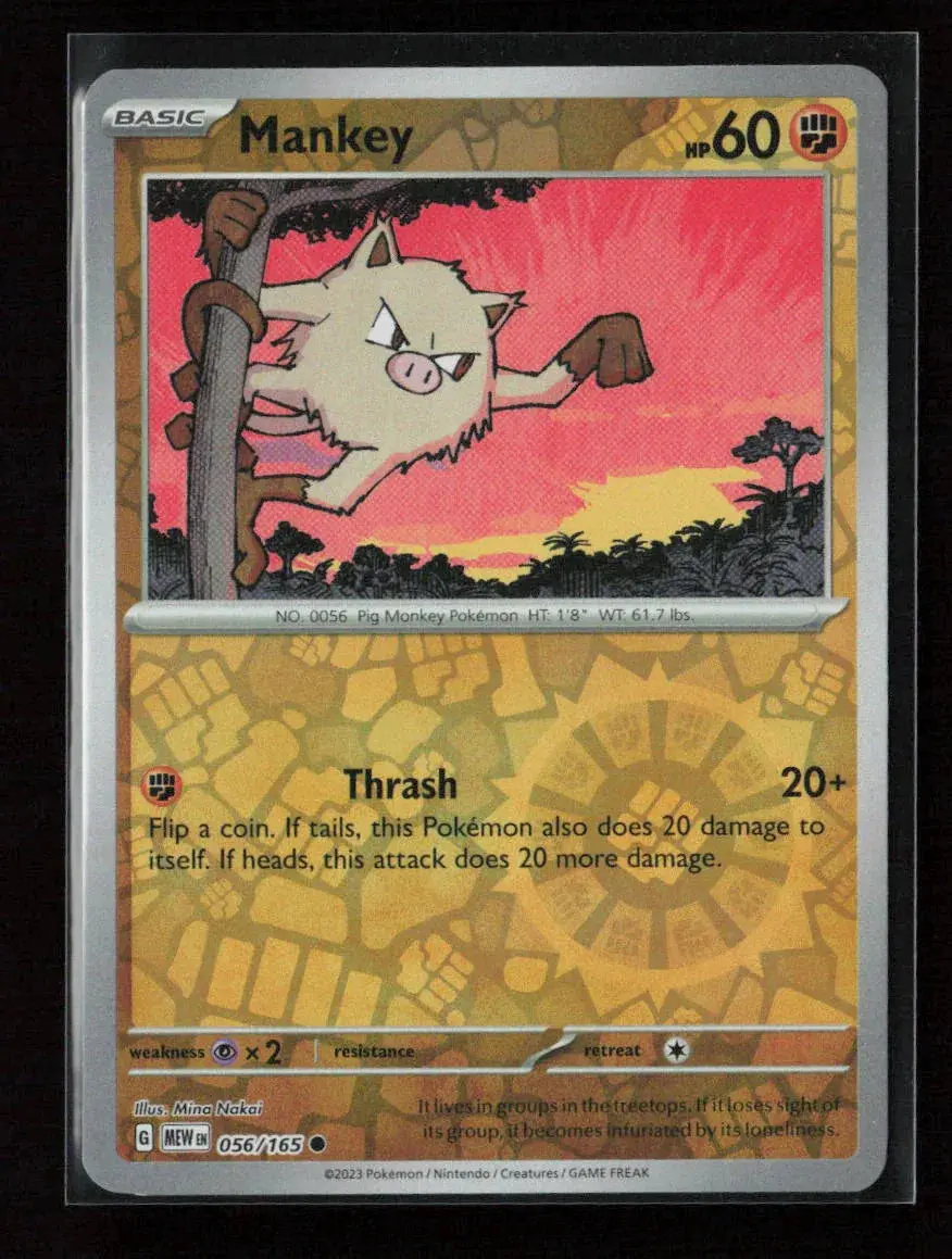 Mankey Common Sv: Scarlet & Violet 151 056/165 Nm 1