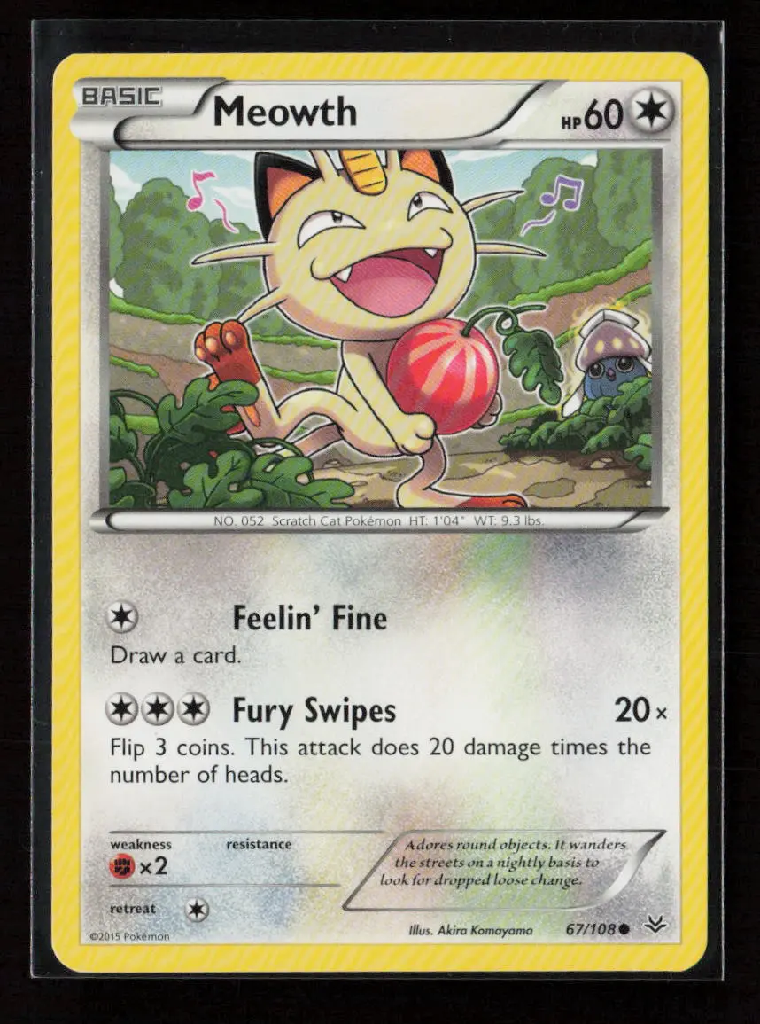 Meowth Common Xy - Roaring Skies 67/108 Lp 1