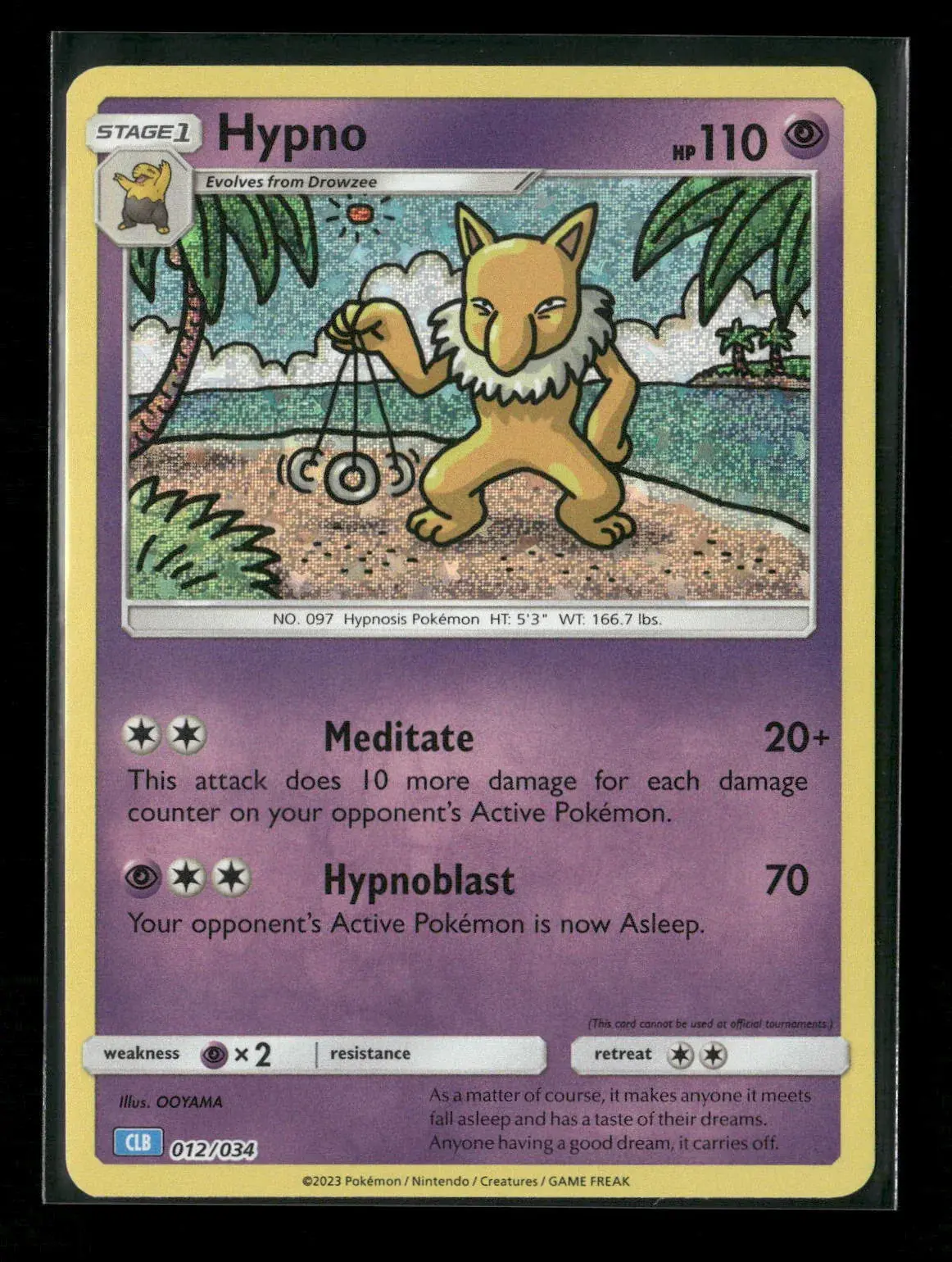 Hypno Classic Collection Trading Card Game Classic 012/034 Nm 1