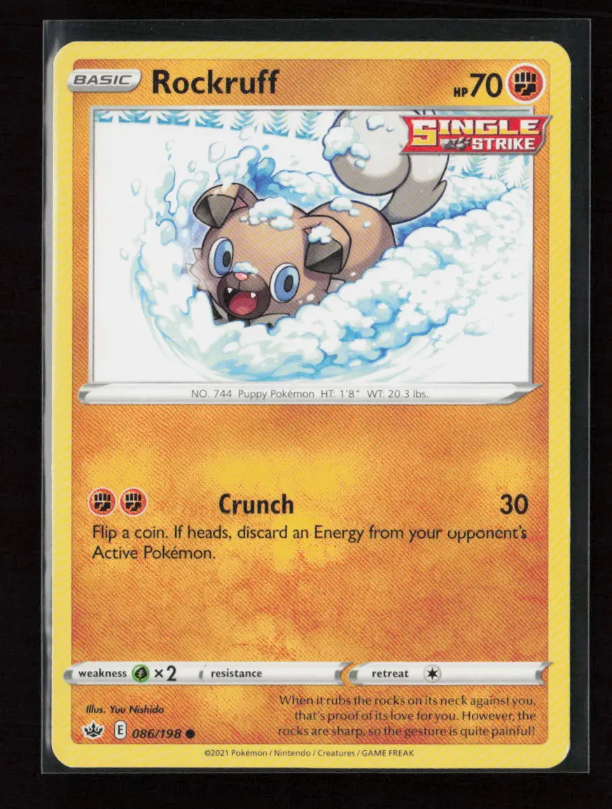 Rockruff Common Swsh06: Chilling Reign 086/198 Lp 1