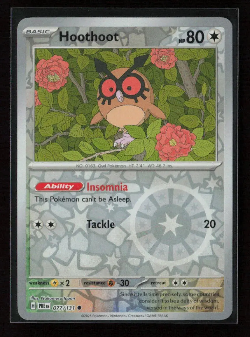 Hoothoot Common Sv: Prismatic Evolutions 077/131 Nm 1