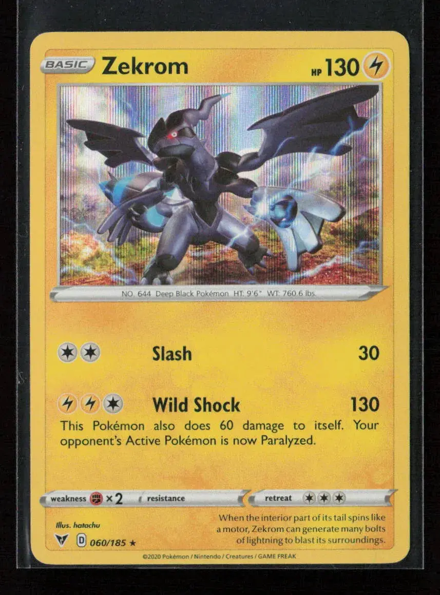Zekrom Holo Rare Swsh04: Vivid Voltage 060/185 Nm 1