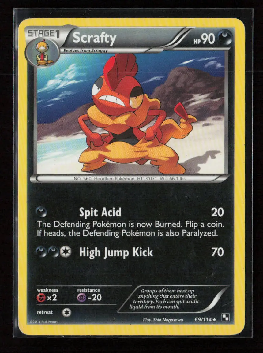 Scrafty Rare Black And White 69/114 Mp 1