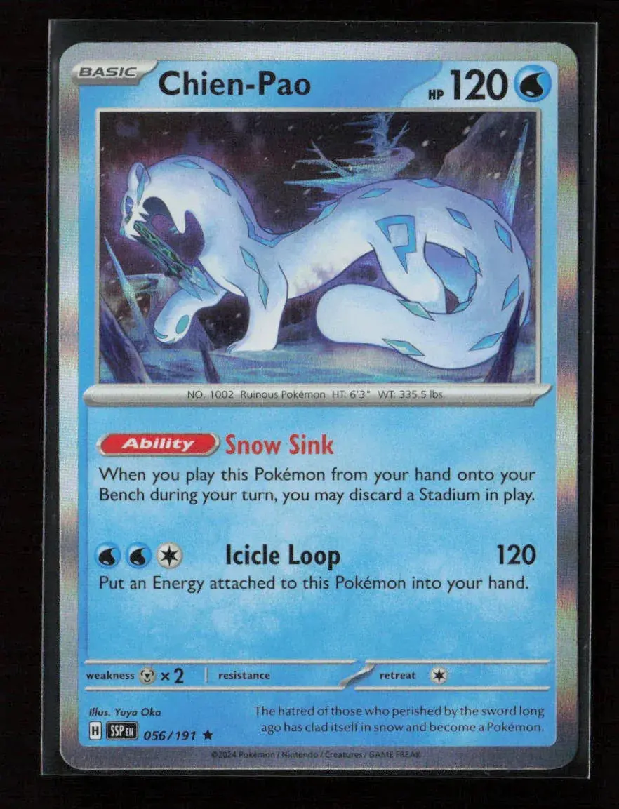 Chien-Pao Rare Sv08: Surging Sparks 056/191 Nm 1