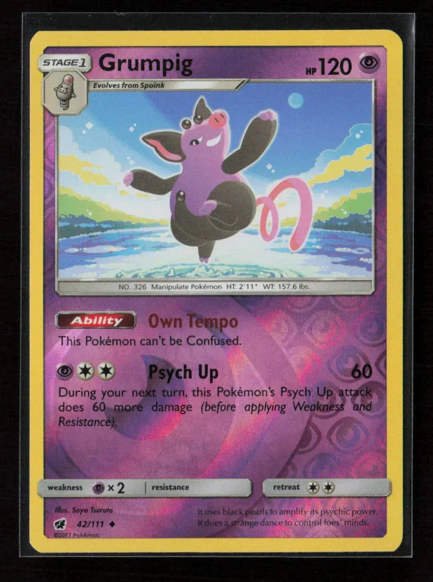Grumpig Uncommon Sm - Crimson Invasion 42/111 Lp 1