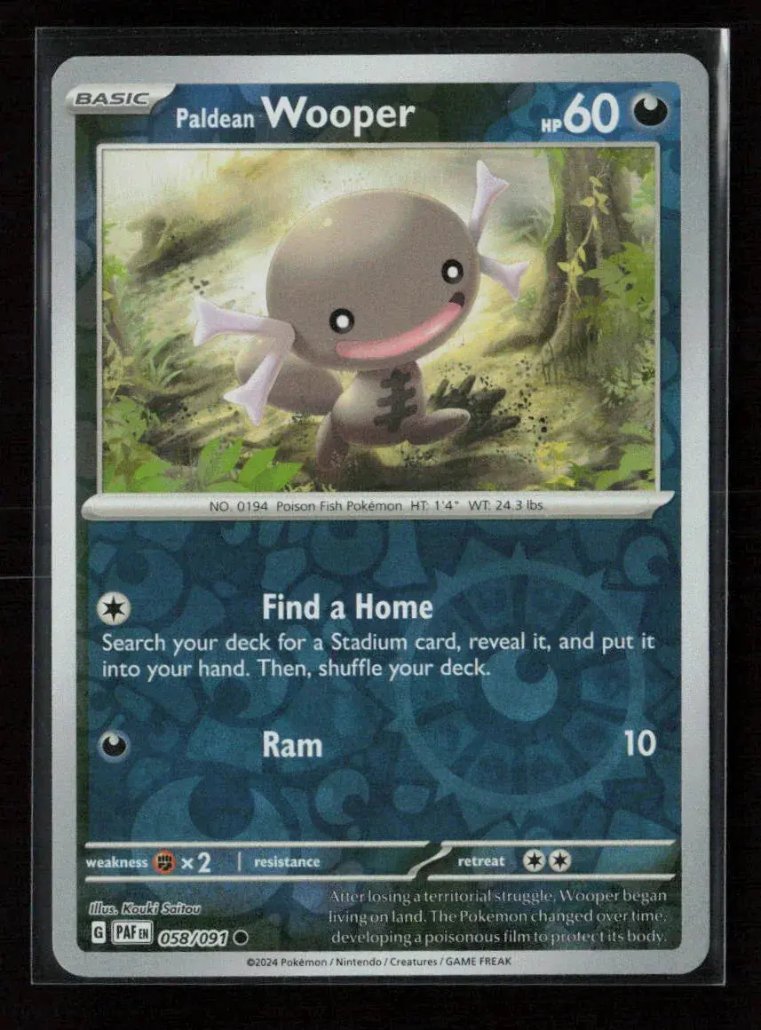 Paldean Wooper - Common Sv: Paldean Fates 058/091 Nm 1