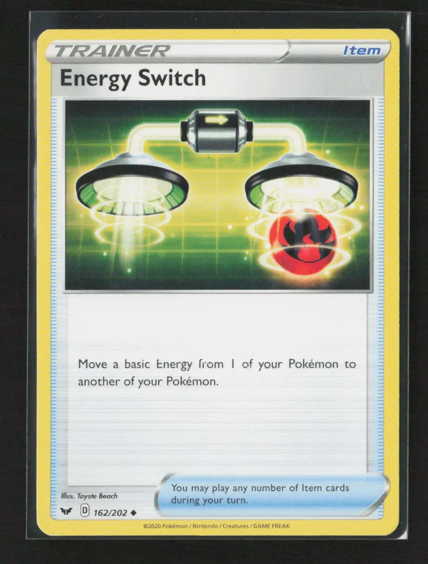 Energy Switch Uncommon Swsh01: Sword & Shield Base Set 162/202 Lp 1