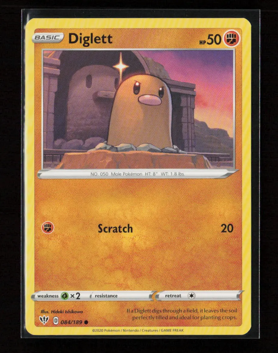 Diglett Common Swsh03: Darkness Ablaze 084/189 Lp 1
