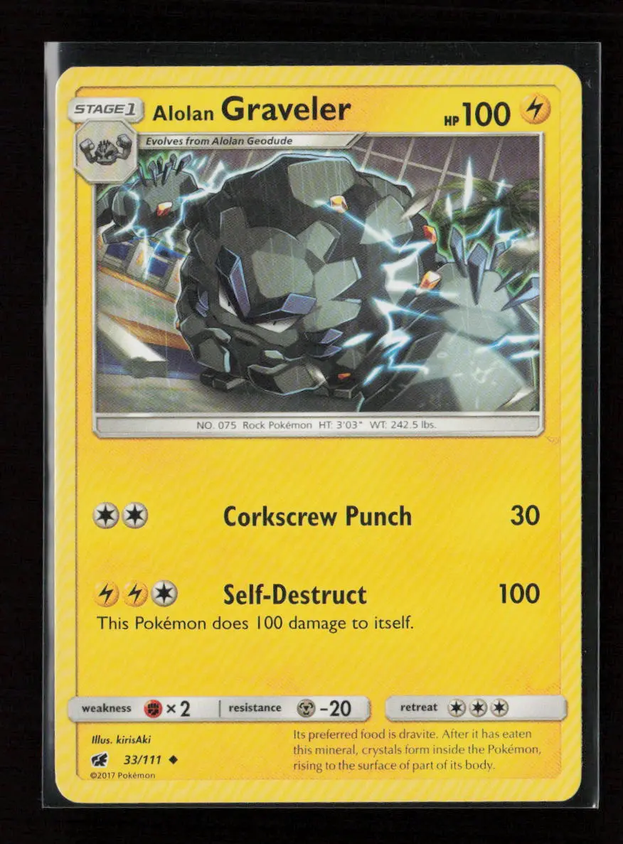 Alolan Graveler Uncommon Sm - Crimson Invasion 33/111 Lp 1