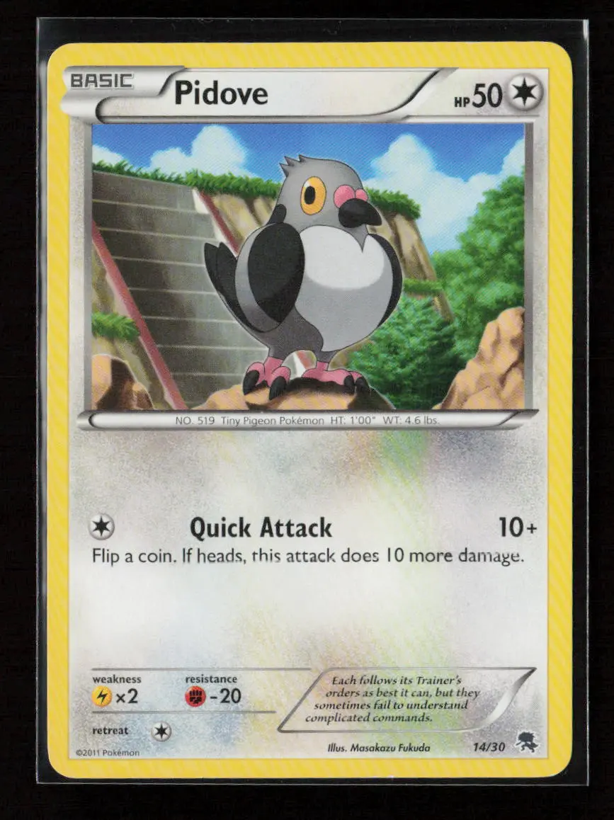 Pidove (#14) Common Bw Trainer Kit: Excadrill & Zoroark 14/30 Lp 1
