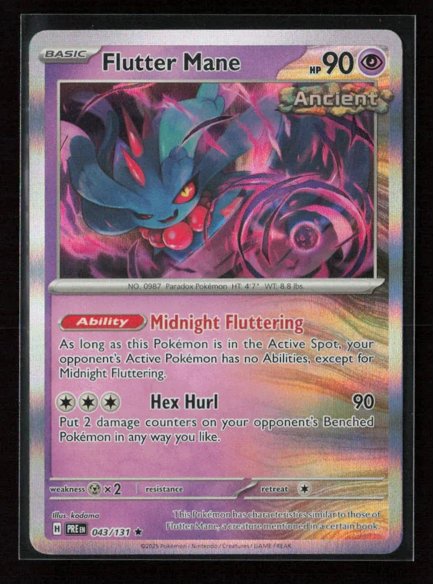 Flutter Mane Rare Sv: Prismatic Evolutions 043/131 Nm 1