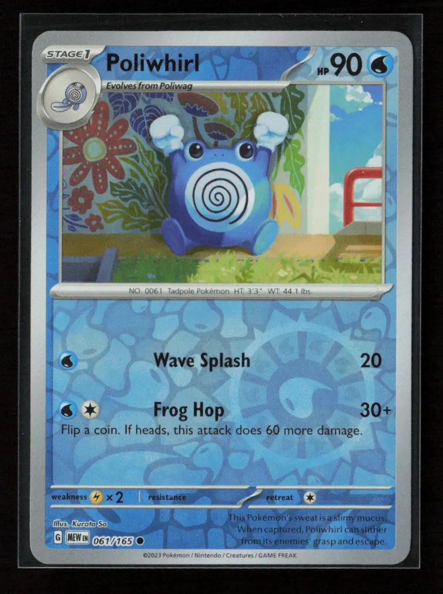 Poliwhirl - Common Sv: Scarlet & Violet 151 061/165 Nm 1