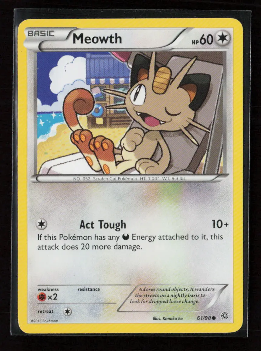 Meowth Common Xy - Ancient Origins 61/98 Lp 1