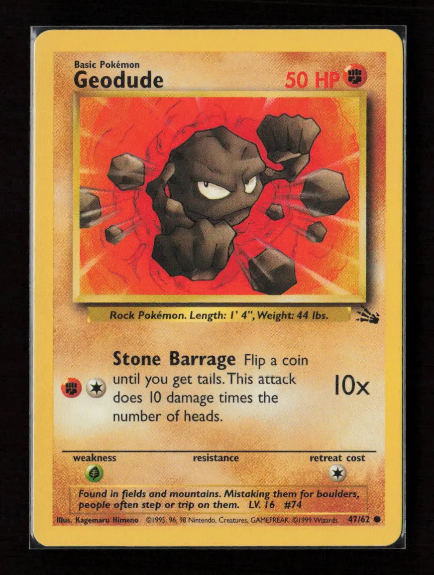Geodude Common Fossil 47/62 Lp 1
