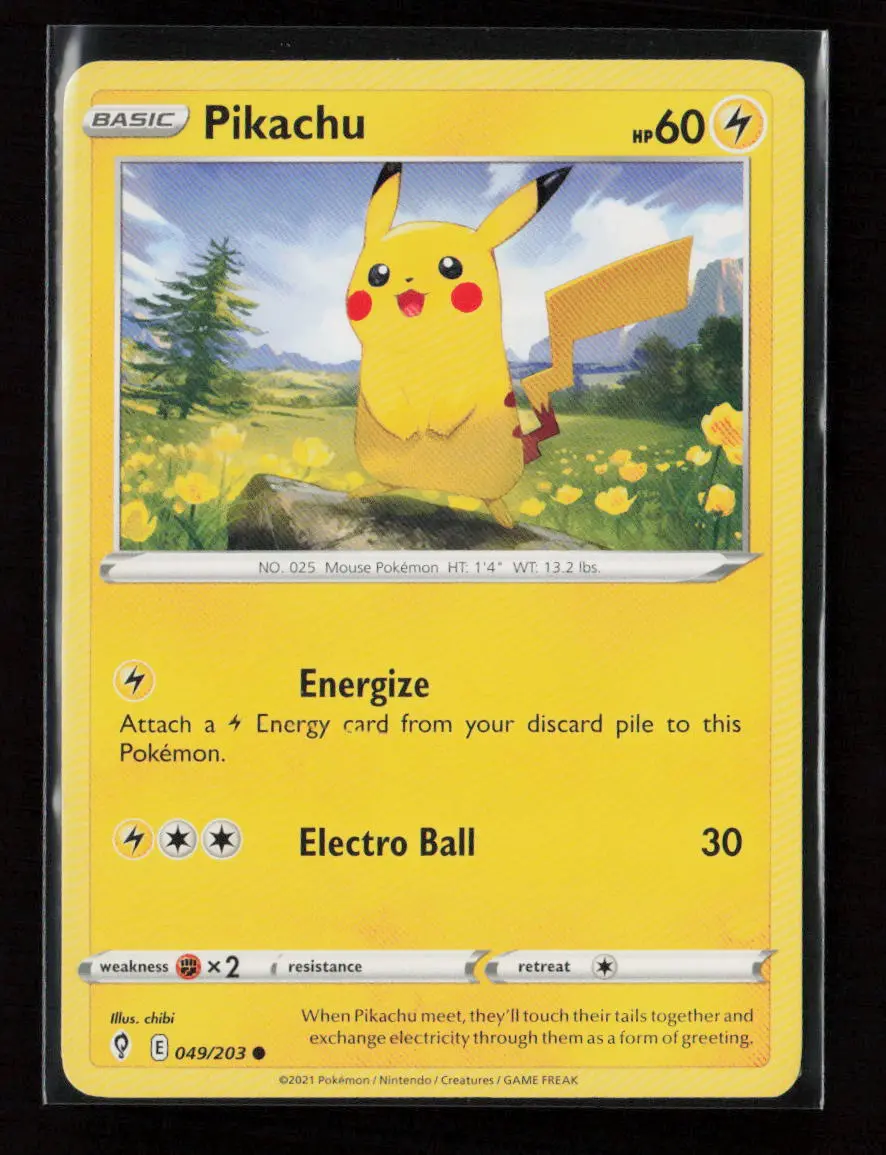 Pikachu Common Swsh07: Evolving Skies 049/203 Lp 1