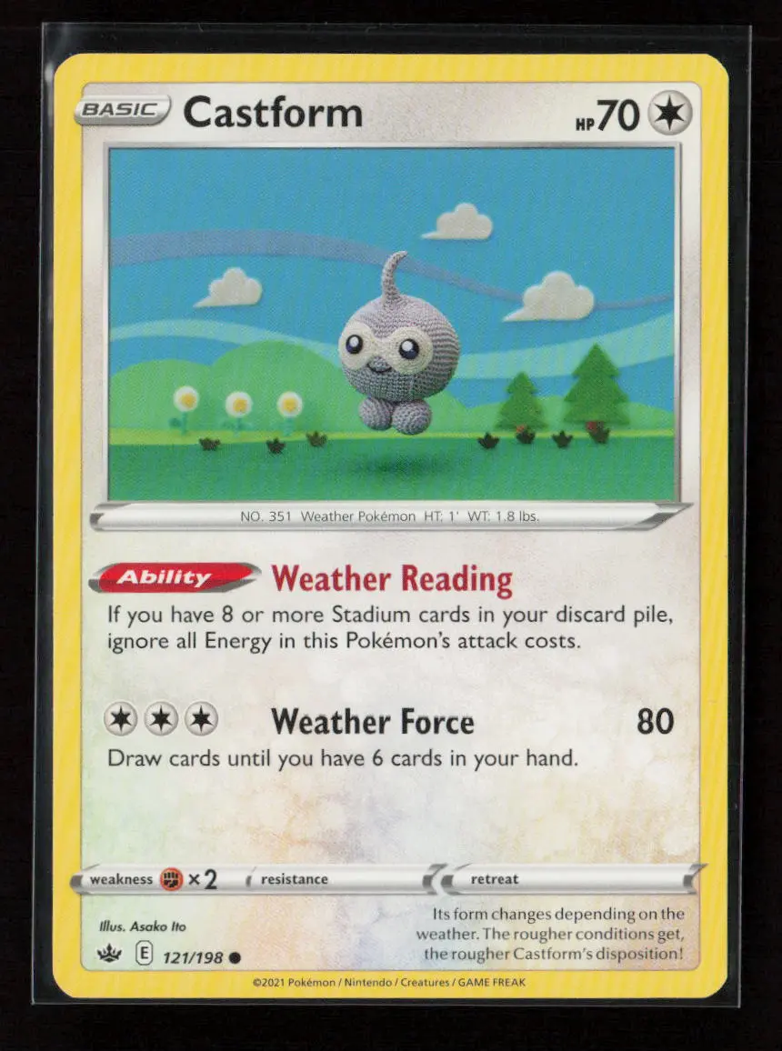 Castform Common Swsh06: Chilling Reign 121/198 Lp 1