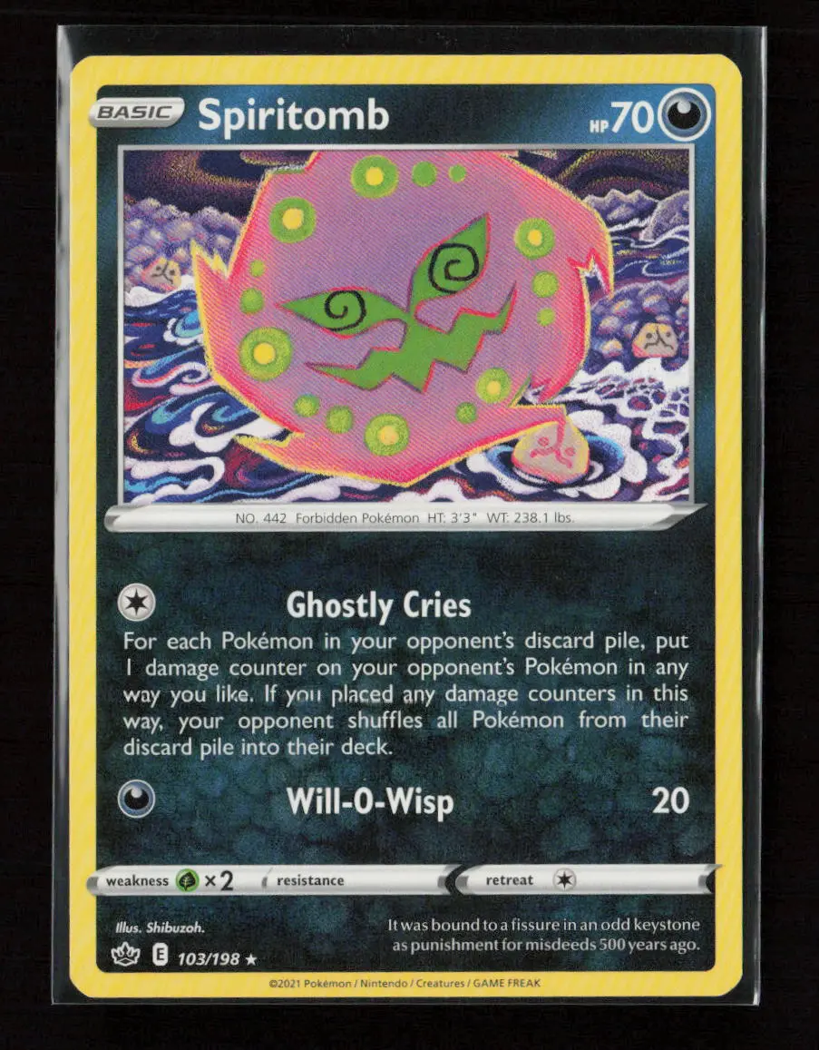 Spiritomb Rare Swsh06: Chilling Reign 103/198 Lp 1