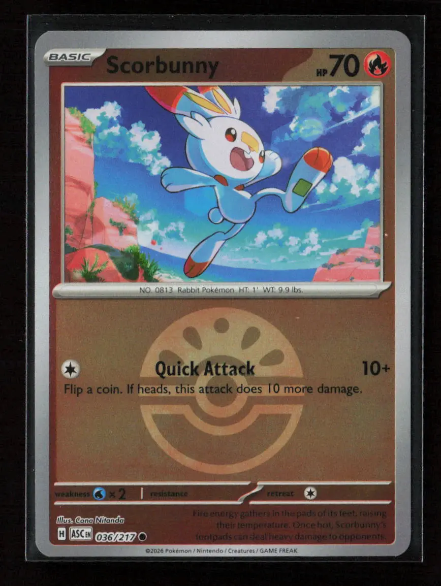 Scorbunny - Common Me: Ascended Heroes 036/217 Nm 1