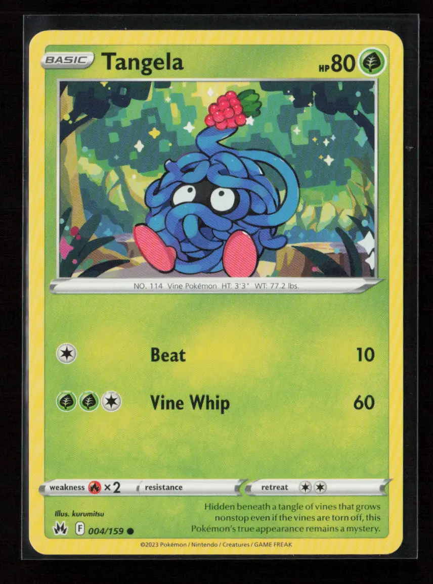 Tangela Common Crown Zenith 004/159 Lp 1