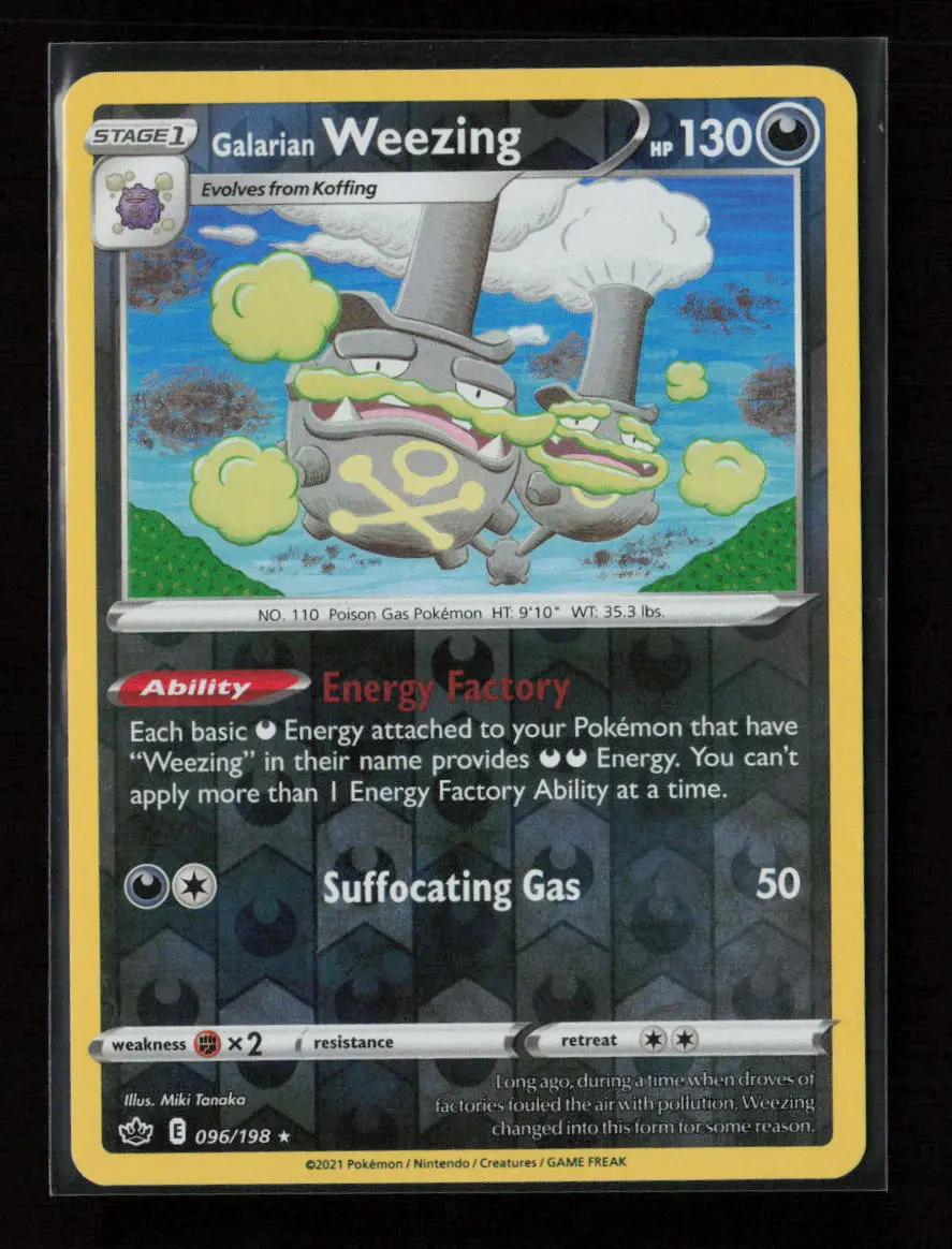 Galarian Weezing Rare Swsh06: Chilling Reign 096/198 Lp 1