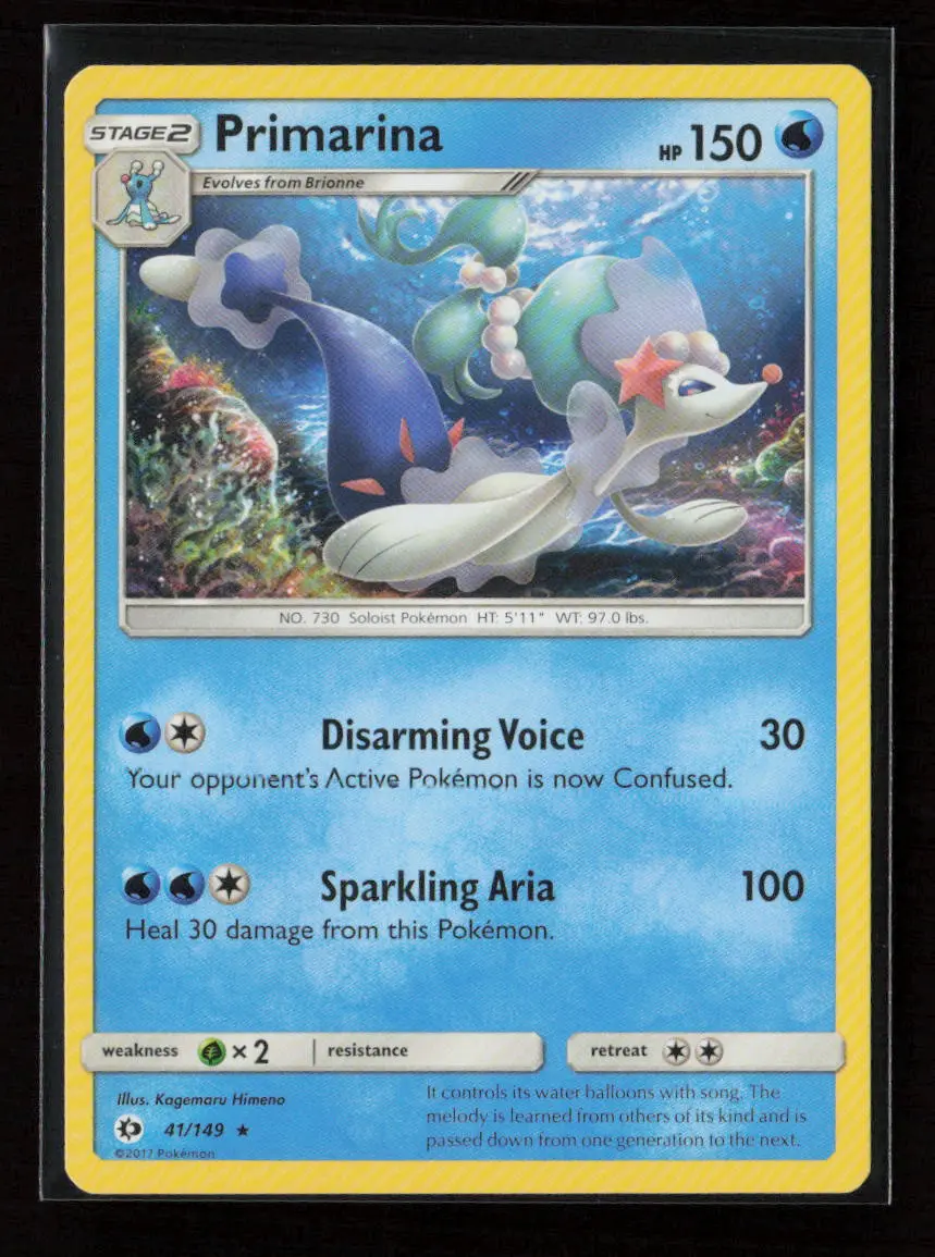 Primarina - (Cracked Ice Holo) Holo Rare Deck Exclusives 041/149 Lp 1