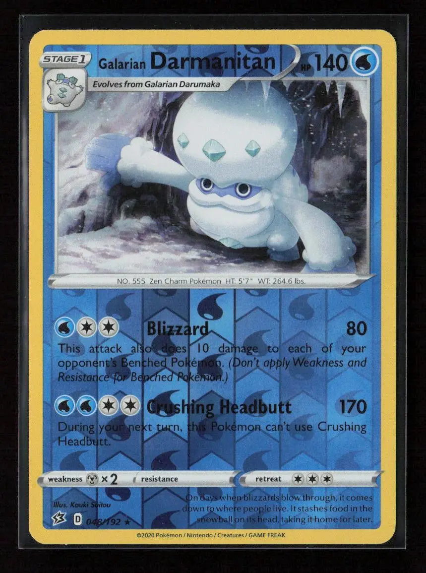 Galarian Darmanitan Rare Swsh02: Rebel Clash 048/192 Nm 1