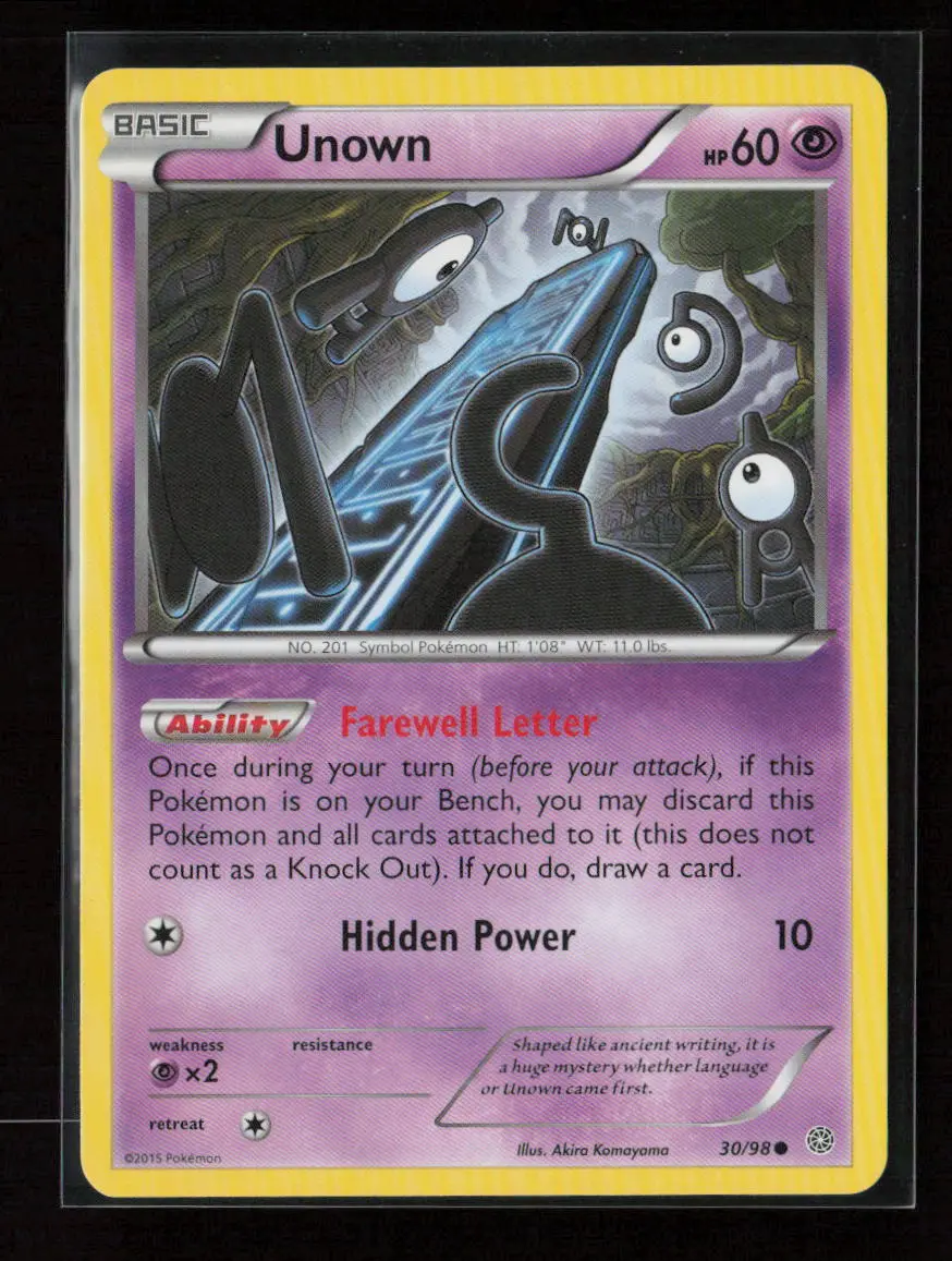 Unown Common Xy - Ancient Origins 30/98 Lp 1