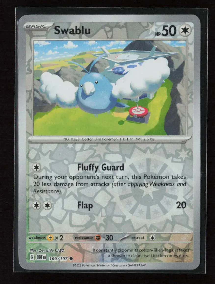 Swablu Common Sv03: Obsidian Flames 169/197 Nm 1