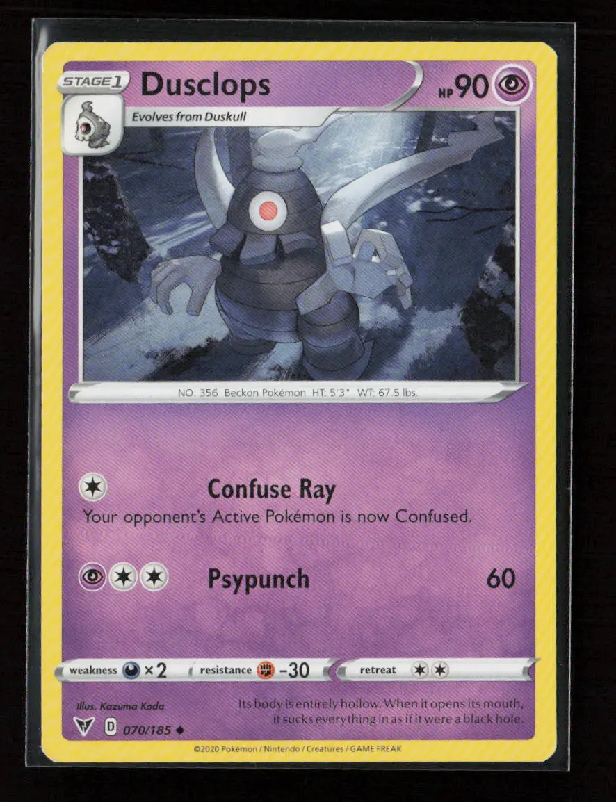 Dusclops Uncommon Swsh04: Vivid Voltage 070/185 Lp 1