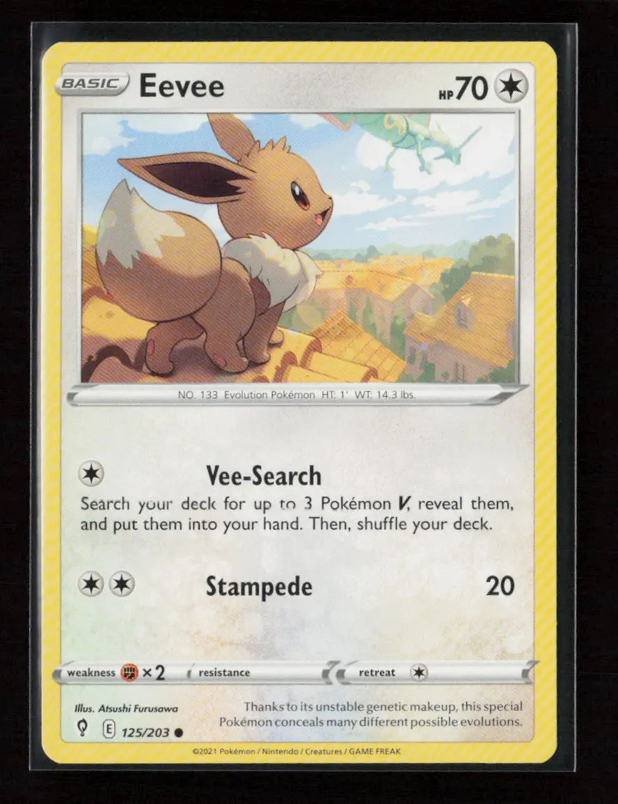 Eevee Common Swsh07: Evolving Skies 125/203 Lp 1