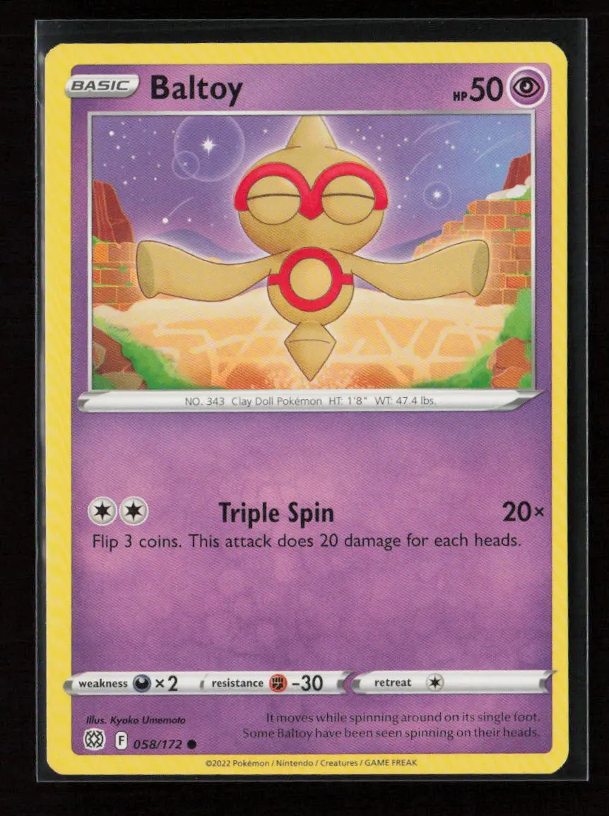 Baltoy Common Swsh09: Brilliant Stars 058/172 Nm 1