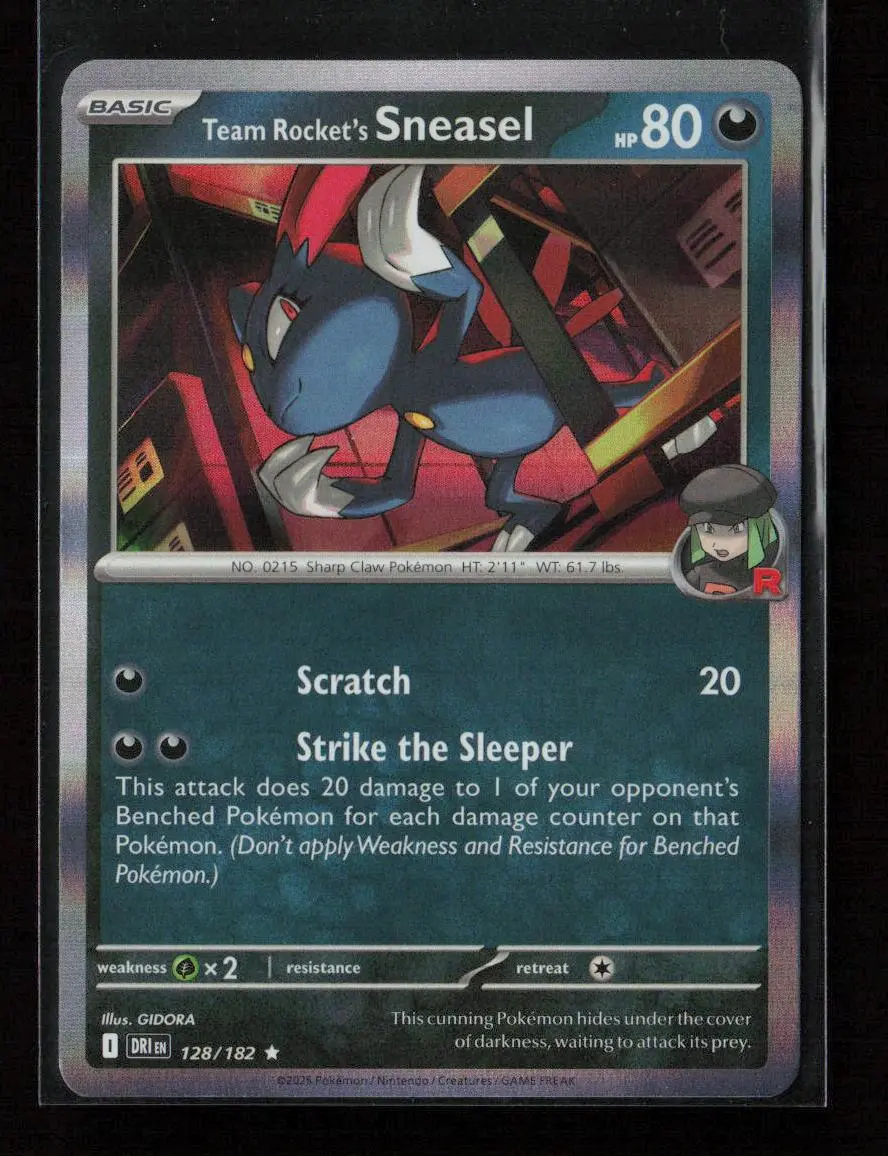 Team Rocket's Sneasel Rare Sv10: Destined Rivals 128/182 Nm 1