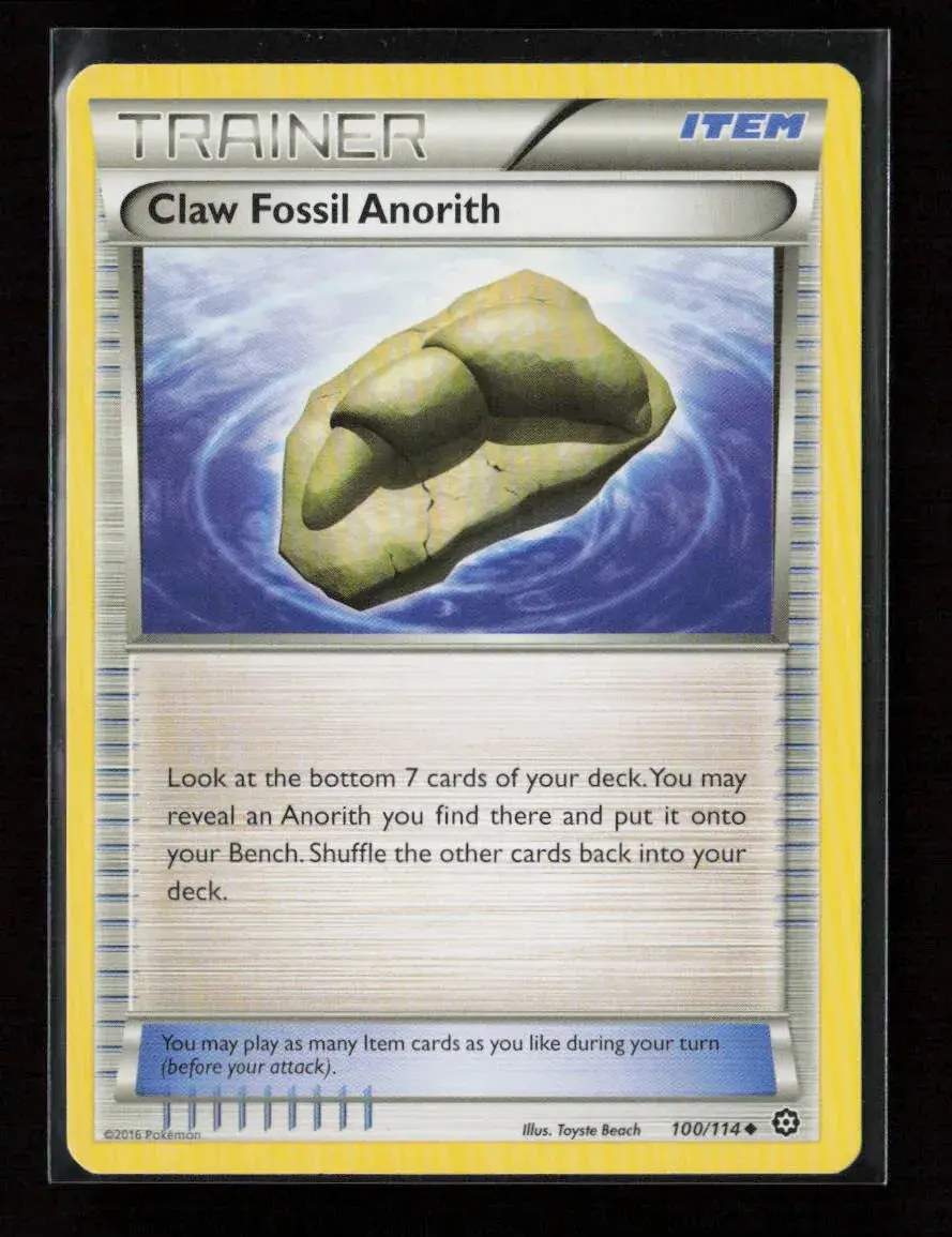 Claw Fossil Anorith Uncommon Xy - Steam Siege 100/114 Nm 1