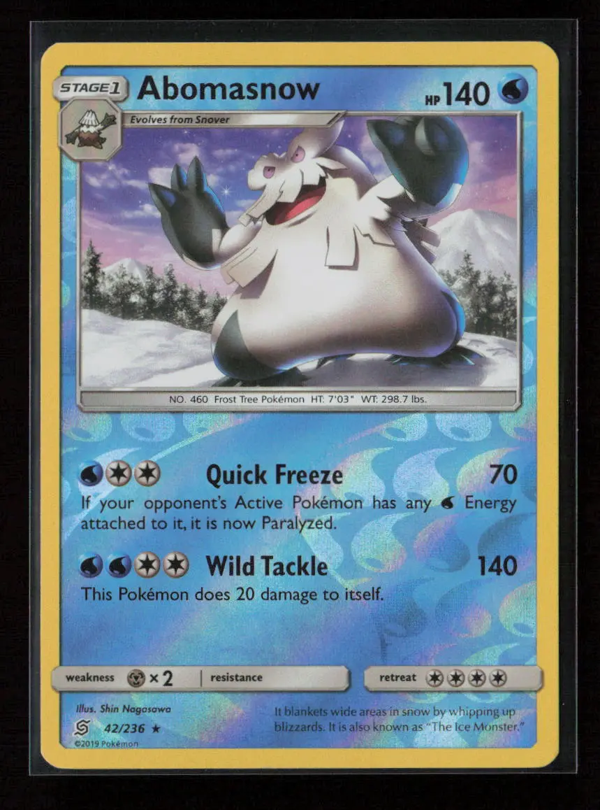 Abomasnow Rare Sm - Unified Minds 42/236 Nm 1