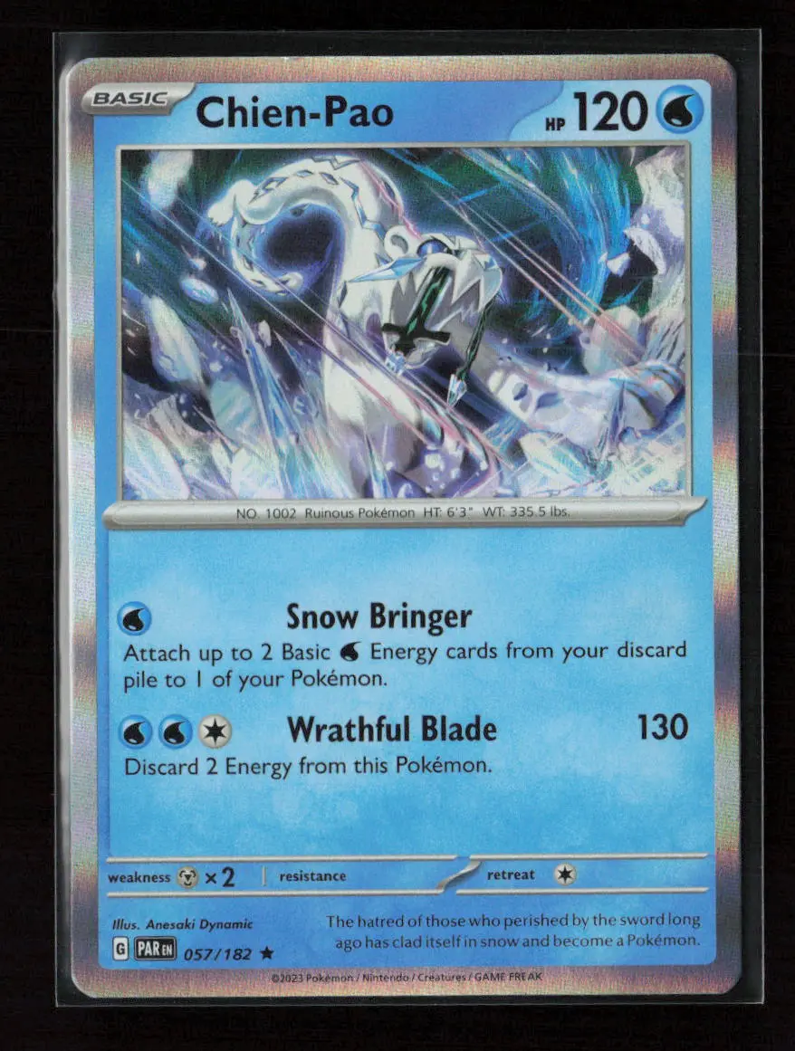 Chien-Pao Rare Sv04: Paradox Rift 057/182 Nm 1
