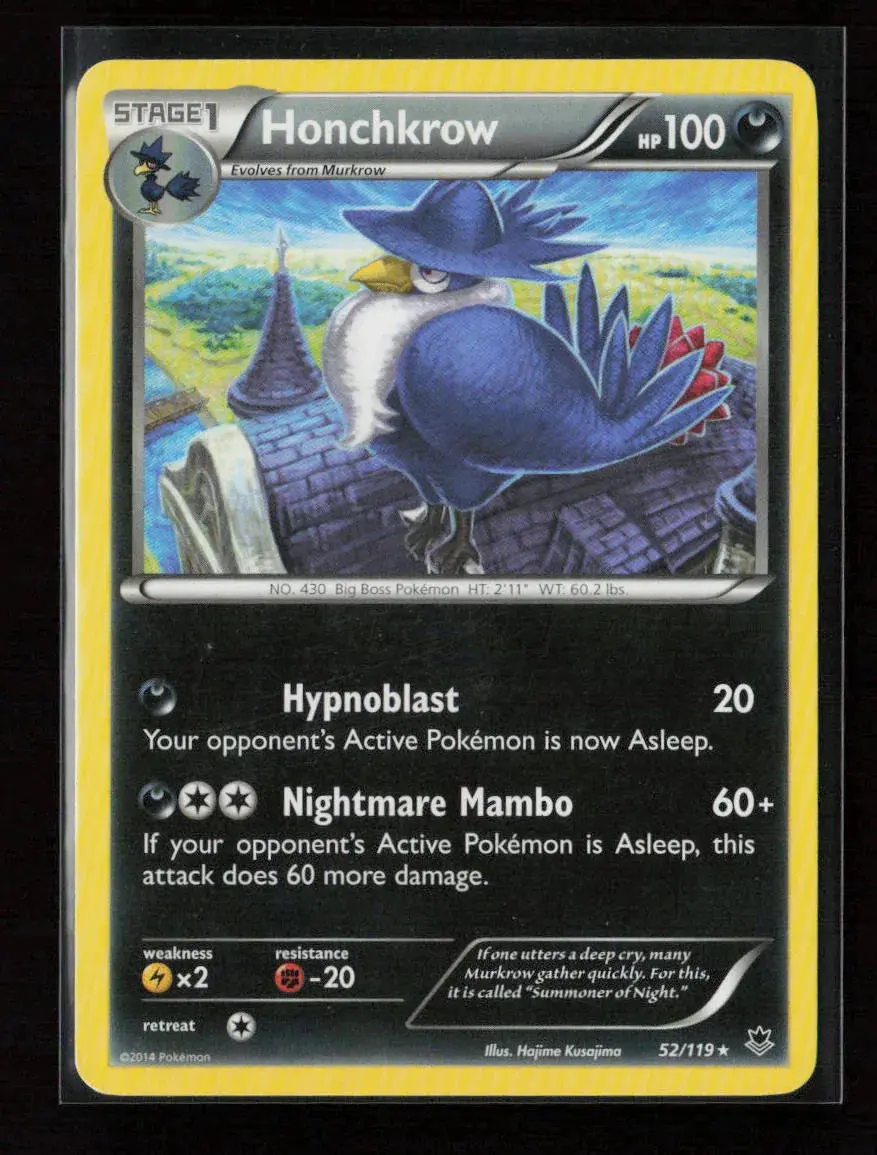 Honchkrow Rare Xy - Phantom Forces 52/119 Lp 1