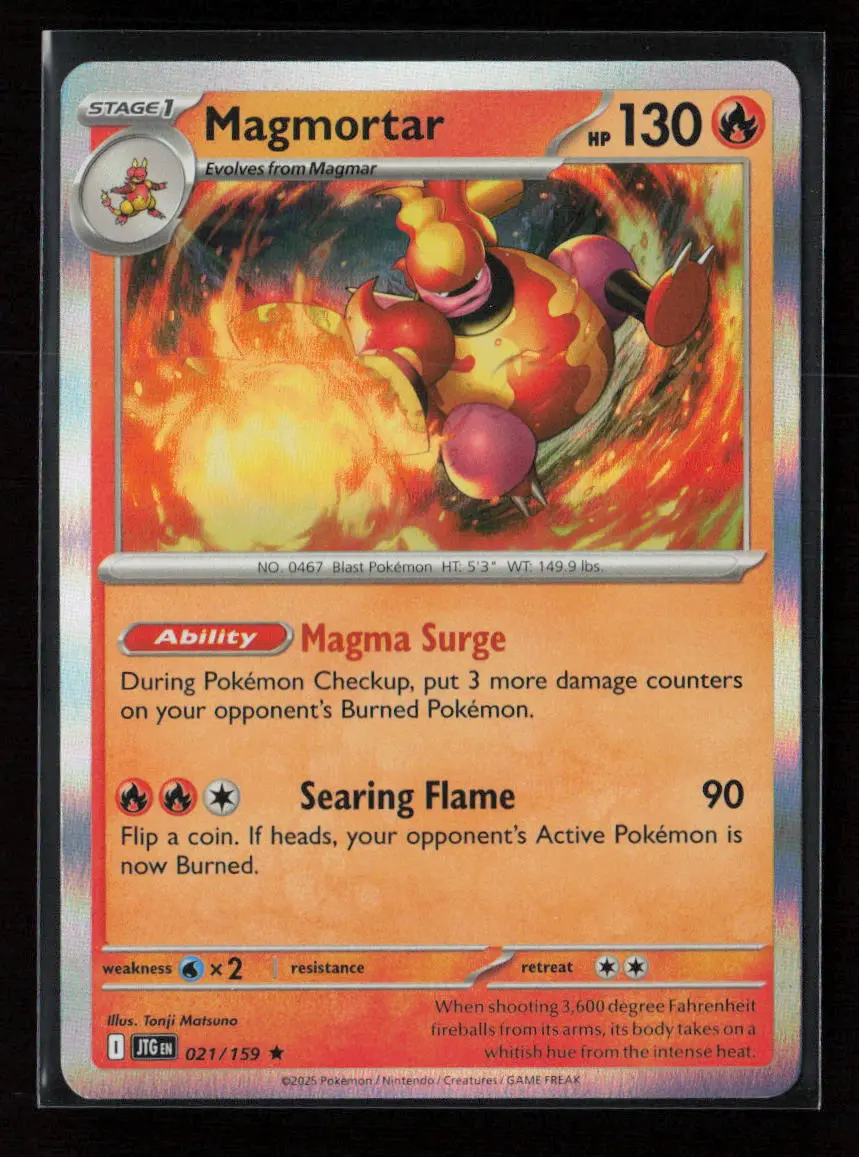 Magmortar Rare Sv09: Journey Together 021/159 Nm 1
