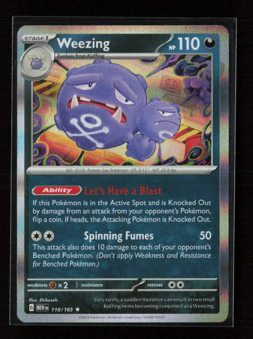 Weezing Rare Sv: Scarlet & Violet 151 110/165 Nm 1