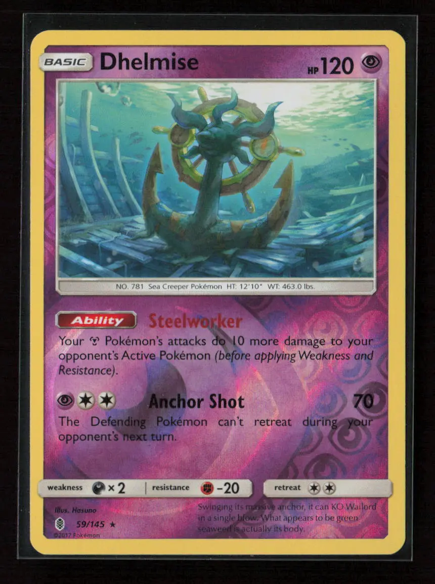Dhelmise Holo Rare Sm - Guardians Rising 59/145 Lp 1