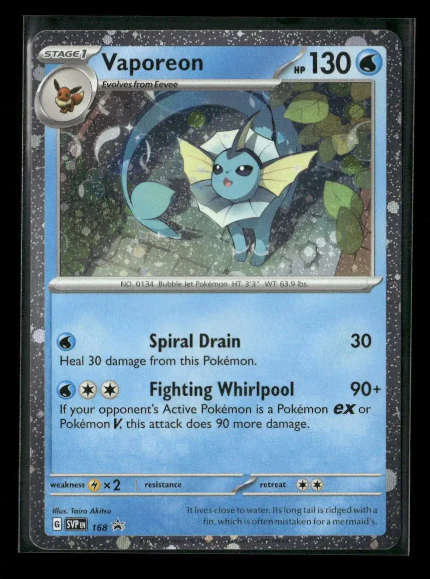 Vaporeon - (Cosmos Holo) Promo Sv: Scarlet & Violet Promo Cards 168 Nm 1