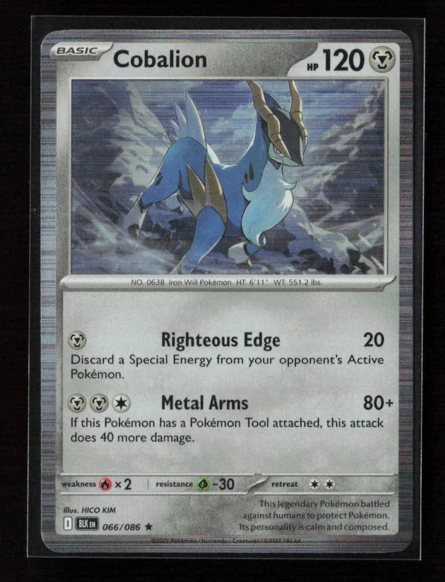 Cobalion Rare Sv: Black Bolt 066/086 Nm 1