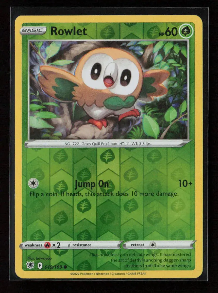 Rowlet Common Swsh10: Astral Radiance 019/189 Nm 1