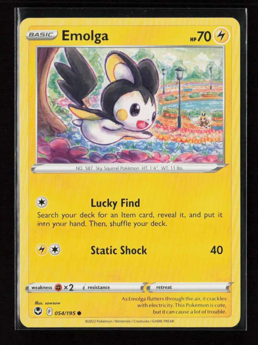 Emolga Common Swsh12: Silver Tempest 054/195 Lp 1