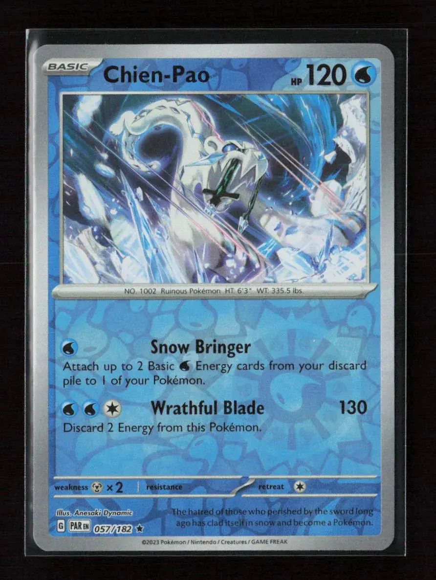 Chien-Pao Rare Sv04: Paradox Rift 057/182 Nm 1