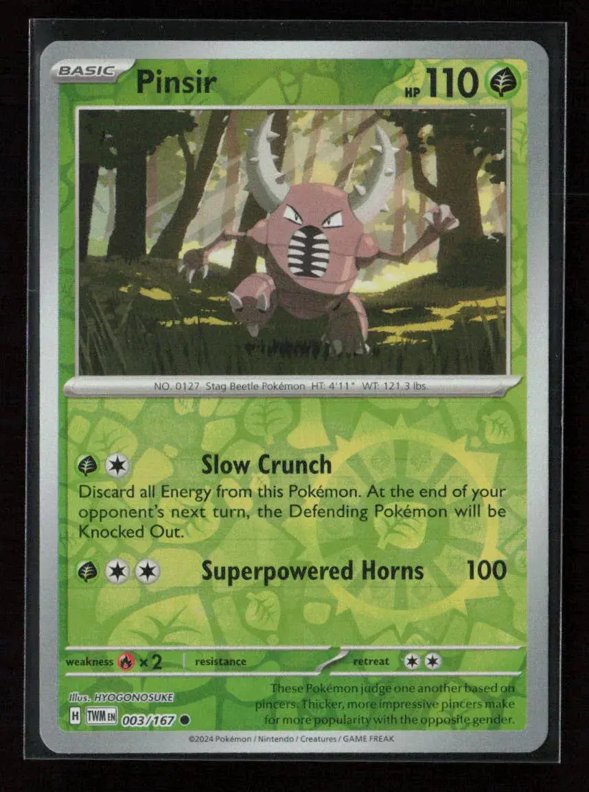 Pinsir - Common Sv06: Twilight Masquerade 003/167 Nm 1