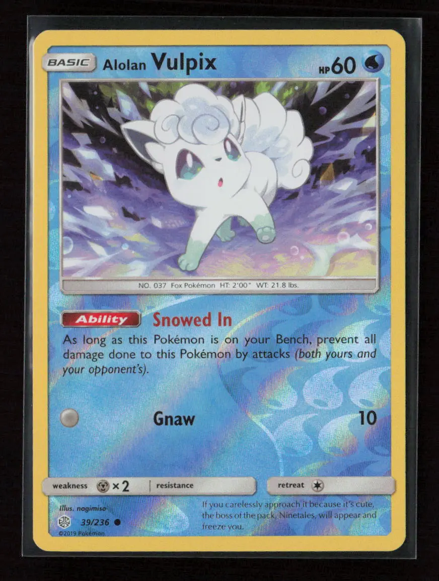 Alolan Vulpix Common Sm - Cosmic Eclipse 39/236 Nm 1