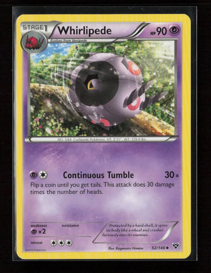 Whirlipede Uncommon Xy Base Set 52/146 Lp 1