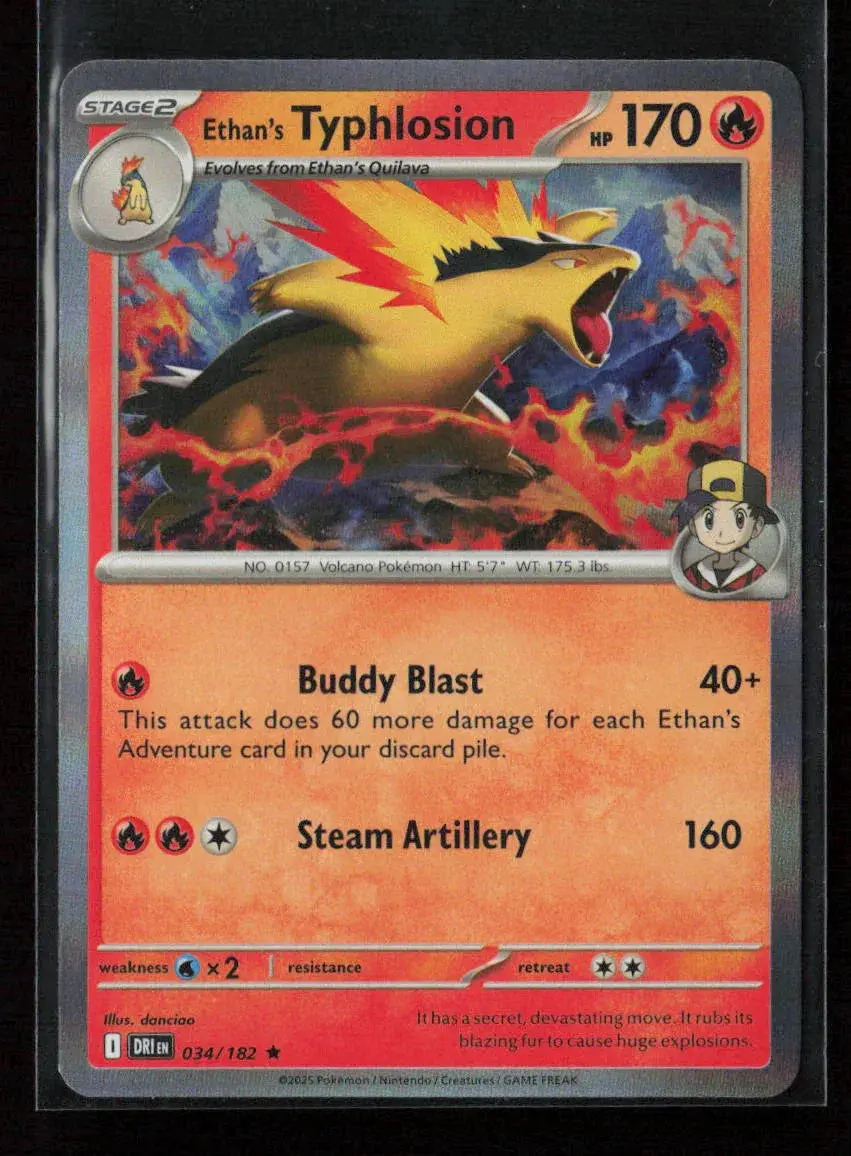 Ethan's Typhlosion Rare Sv10: Destined Rivals 034/182 Nm 1