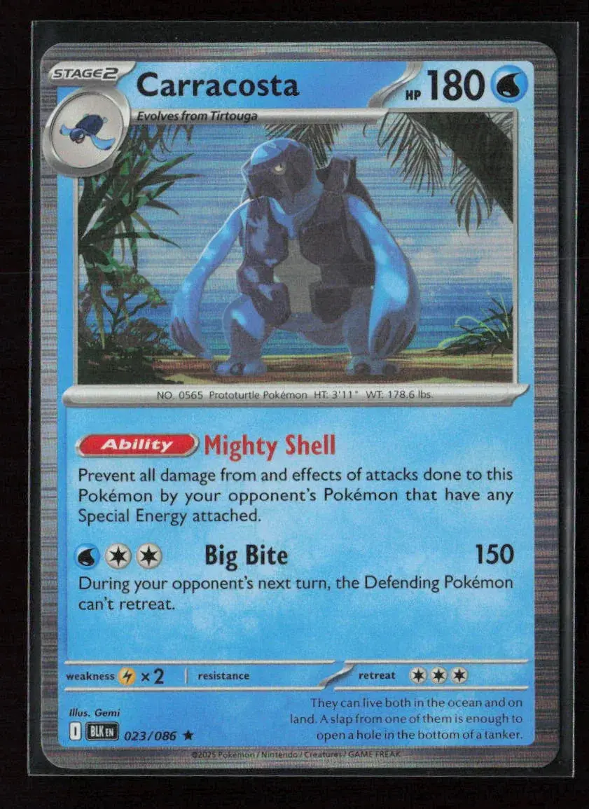 Carracosta Rare Sv: Black Bolt 023/086 Nm 1